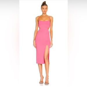 h:ours Pink Midi Dress